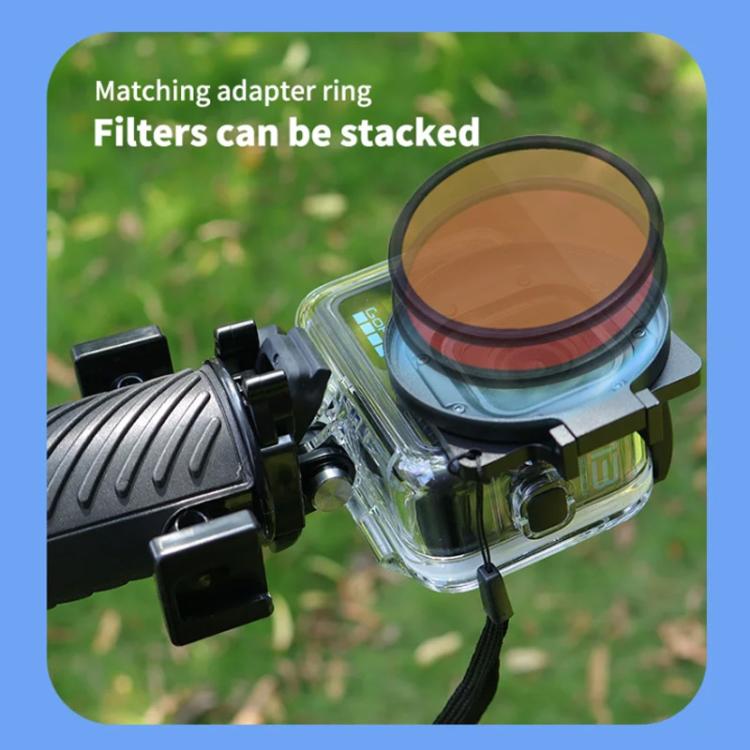 JSR Purple Diving Filter With Adapter Ring  For GoPro HERO13/12/11/10/9/8 Black Action Camera