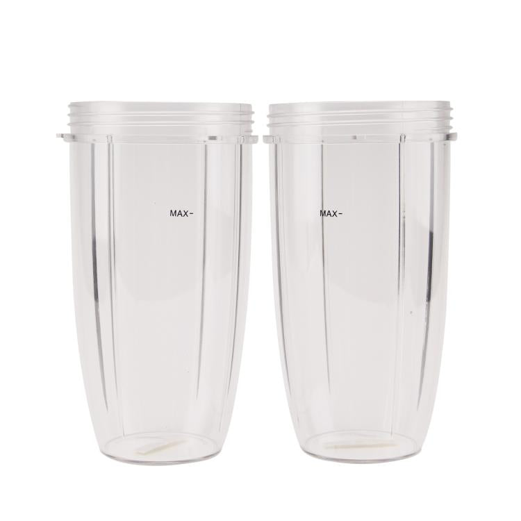 6-Piece Replacement Set For Nutribullet 900W & 600W Blender Includes 32OZ Cups, Sport Lids, Sealing Rings