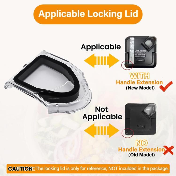 Spout Cover For Ninja Blender 72OZ Pitchers New Locking Lid Compatible with BL610 / BN751 / BN801 Models - Clear