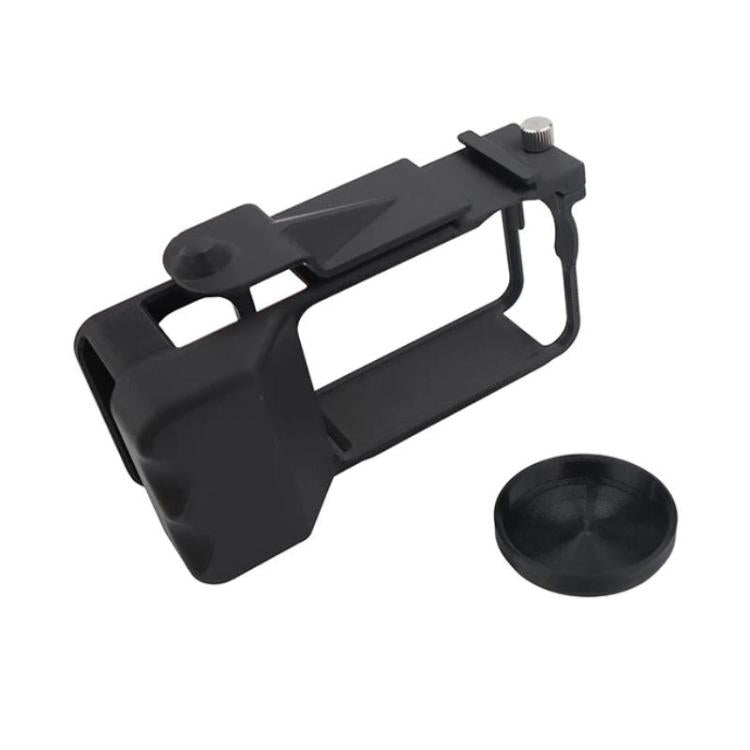 For DJI Osmo Action 6 Street Photo Handle Action Camera Handheld Bracket Cage Accessory, Spec: Frame+Lens Cap Black