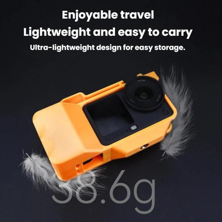 For DJI Osmo Action 6 Street Photo Handle Action Camera Handheld Bracket Cage Accessory, Spec: Frame Black