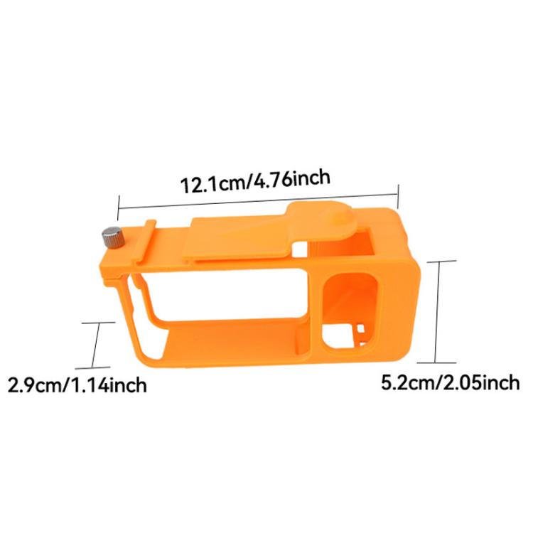 For DJI Osmo Action 6 Street Photo Handle Action Camera Handheld Bracket Cage Accessory, Spec: Frame Orange