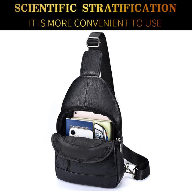Bapaikce 1161 Men Casual Chest Bag Wear-Resistant Large-Capacity Single Shoulder Crossbody Bag