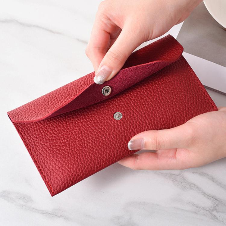 Long Leather Large-Capacity Wallet Women Versatile Clutch Bag