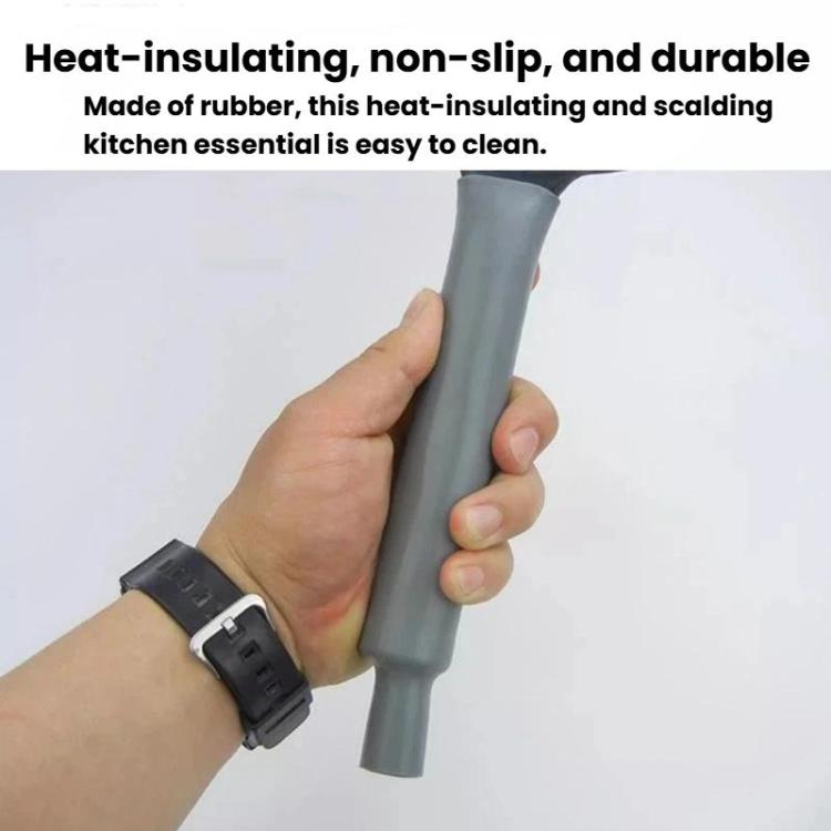 Frying Pan Handle Heat Insulation Sleeve Iron Pan Handle Anti-Scald Rubber Cover, Size: Medium