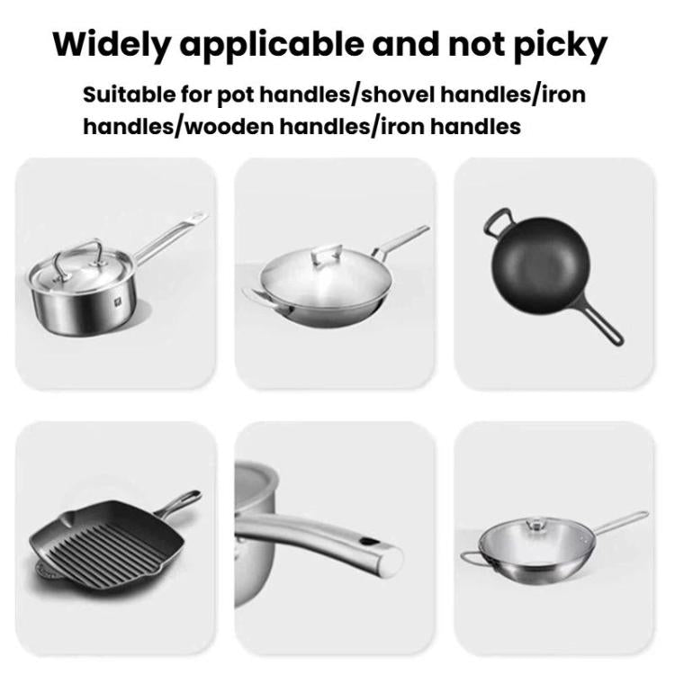 Frying Pan Handle Heat Insulation Sleeve Iron Pan Handle Anti-Scald Rubber Cover, Size: Medium