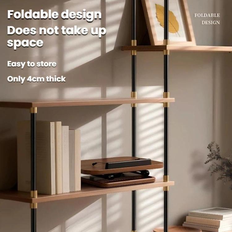 Wood 360-degree Rotating Adjustable Reading Stand with Hidden Spring Clip and Storage Groove - FBSG-064904