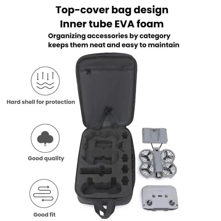 For DJI Neo 2 BKano Smooth Fly Kit Organizer Bag Chest Crossbody Bag - Black
