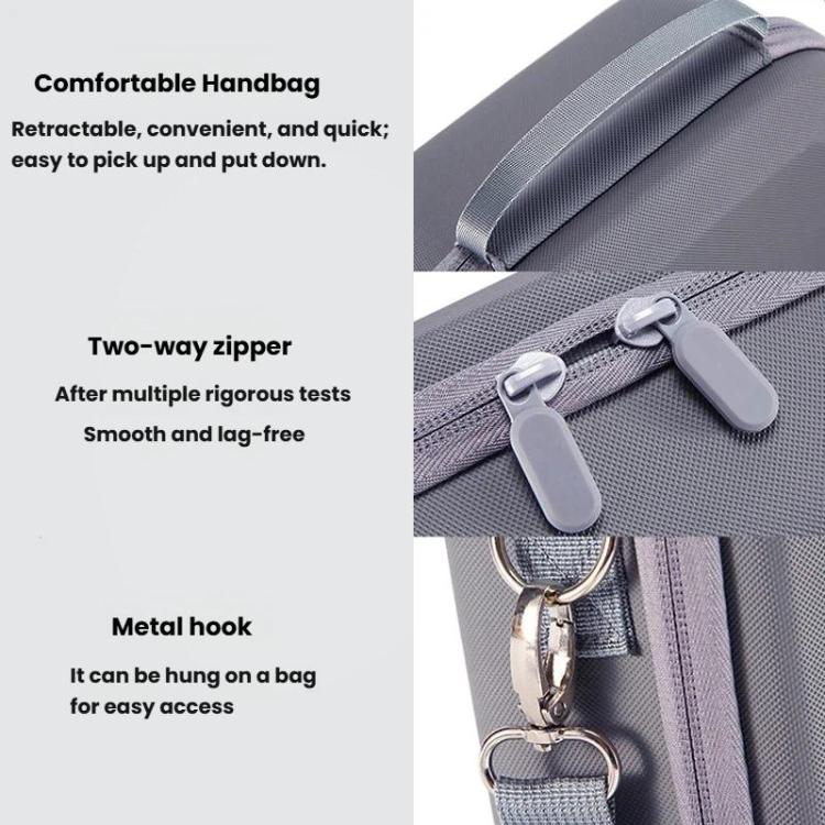For DJI Neo 2 Host Hard Case Organizer Outdoor Portable Storage Bag - Gray