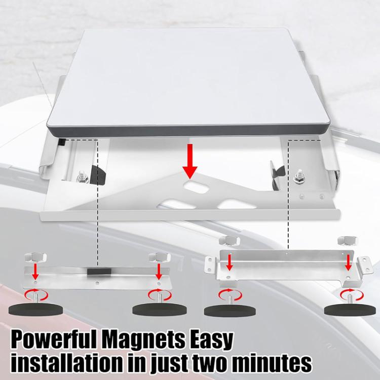 For Starlink Mini PO-919 Car Top Magnetic Installation Bracket Set - White