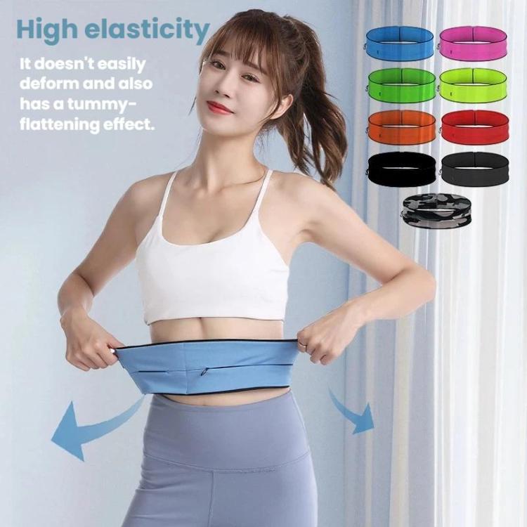 Running Waist Pack Marathon Hydration Belt with 3 Zipper Pockets for Phone up to 7.2 inch, Size: L