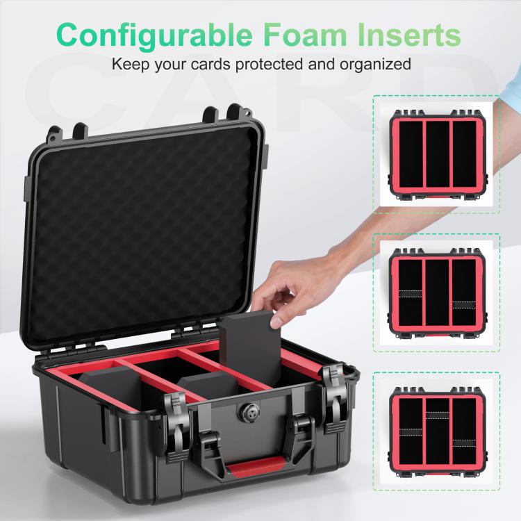 STARTRC GAMES Game Card Moisture-proof Waterproof Case Explosion-proof Suitcase Hard-shell Large Capacity Card Storage Box - Black