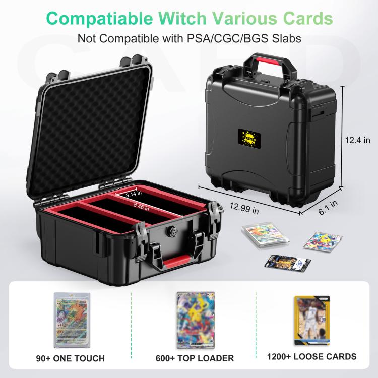 STARTRC GAMES Game Card Moisture-proof Waterproof Case Explosion-proof Suitcase Hard-shell Large Capacity Card Storage Box - Black