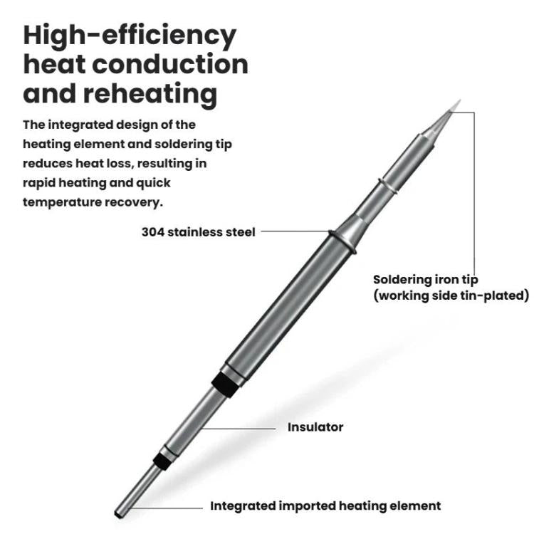 C115 Series Nano-Coated Soldering Tip For JBC T115 Handle Long Life Cartridge C115-I Chisel