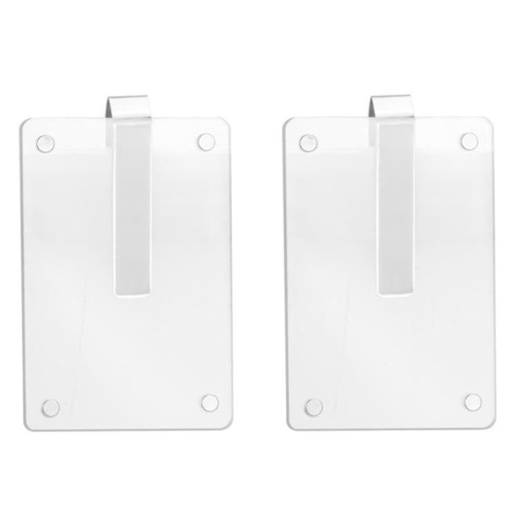 2pcs Acrylic Car Sun Visor Photo Clip Holder Magnetic Polaroid Clip - Transparent