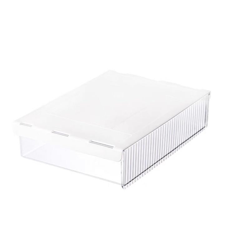 Under Desk Hidden Drawer Organizer Invisible Storage Box for Stationery and Office Supplies XL Clear