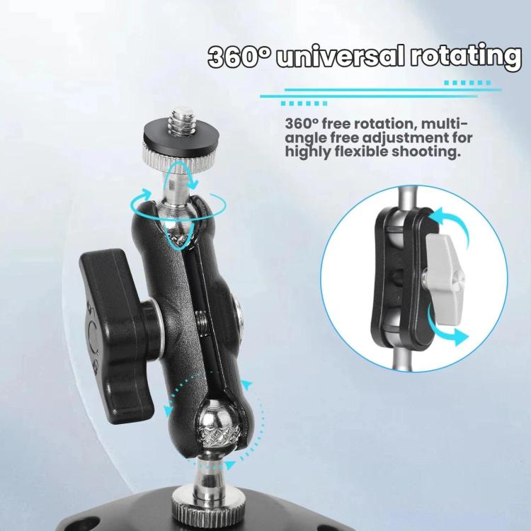 For DJI Osmo Action 6 Suction Cup Mount 360-degree Rotatable Car Windshield Mount with Vacuum Base - Black