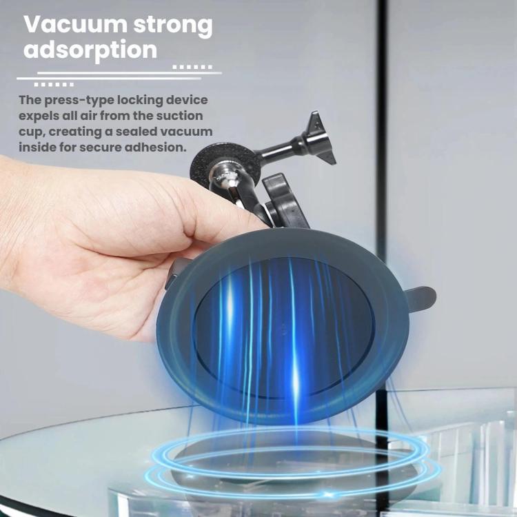 For DJI Osmo Action 6 Suction Cup Mount 360-degree Rotatable Car Windshield Mount with Vacuum Base - Black