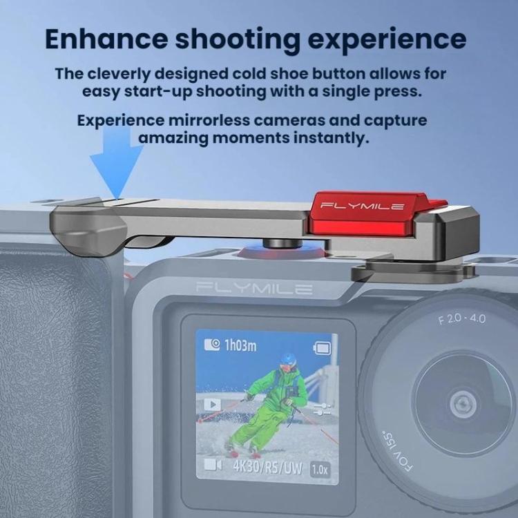 For DJI Osmo Action 6 Flymile Extended Cage Protective Frame Kit - Silver