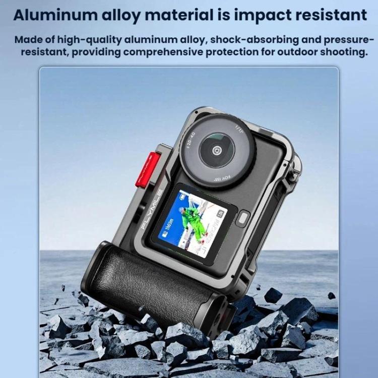 For DJI Osmo Action 6 Flymile Extended Cage Protective Frame Kit - Silver