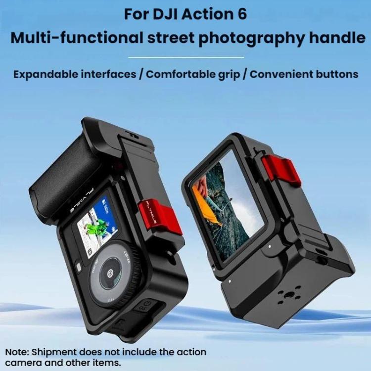 For DJI Osmo Action 6 Flymile Extended Cage Protective Frame Kit - Black