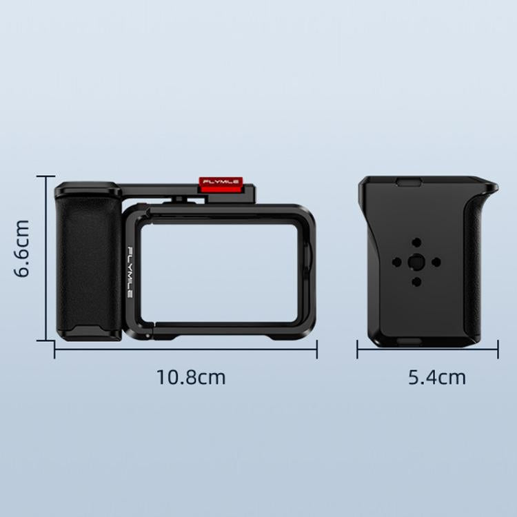 For DJI Osmo Action 6 Flymile Extended Cage Protective Frame Kit - Black