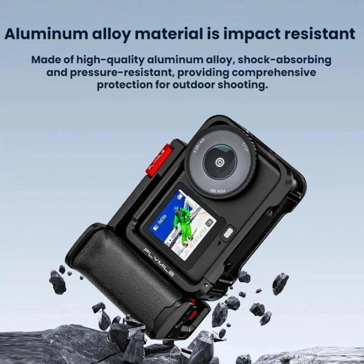 For DJI Osmo Action 6 Flymile Extended Cage Protective Frame Kit - Black
