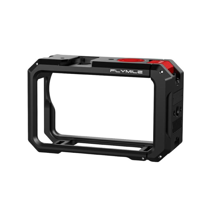 For DJI Osmo Action 6 Flymile Camera Cage Metal Protective Frame Expansion Case - Black Red
