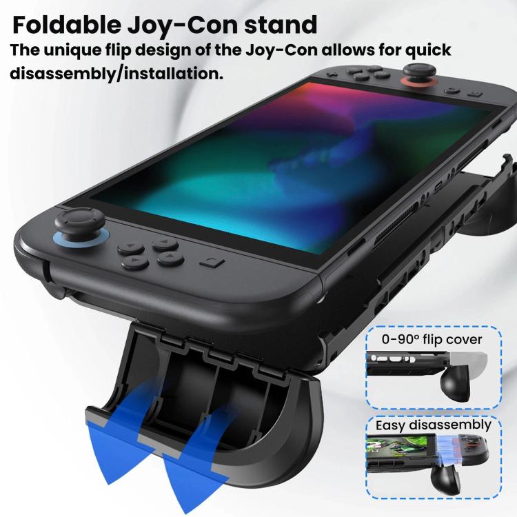 For Nintendo Switch 2 STARTRC GAMES Mech Protective Case Machine Removable Game Card Storage Back Case - Black