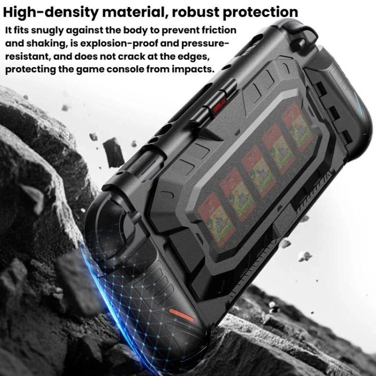 For Nintendo Switch 2 STARTRC GAMES Mech Protective Case Machine Removable Game Card Storage Back Case - Black