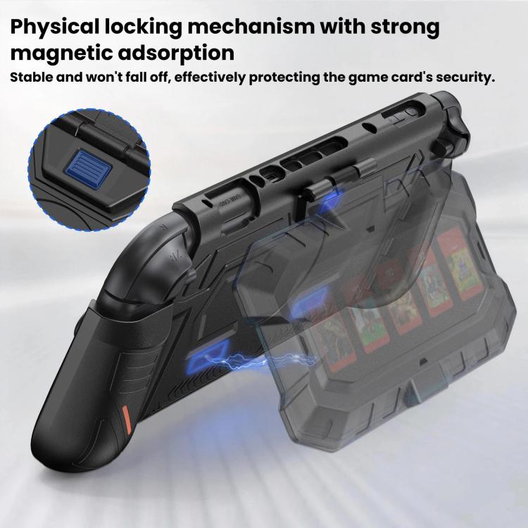 For Nintendo Switch 2 STARTRC GAMES Mech Protective Case Machine Removable Game Card Storage Back Case - Black