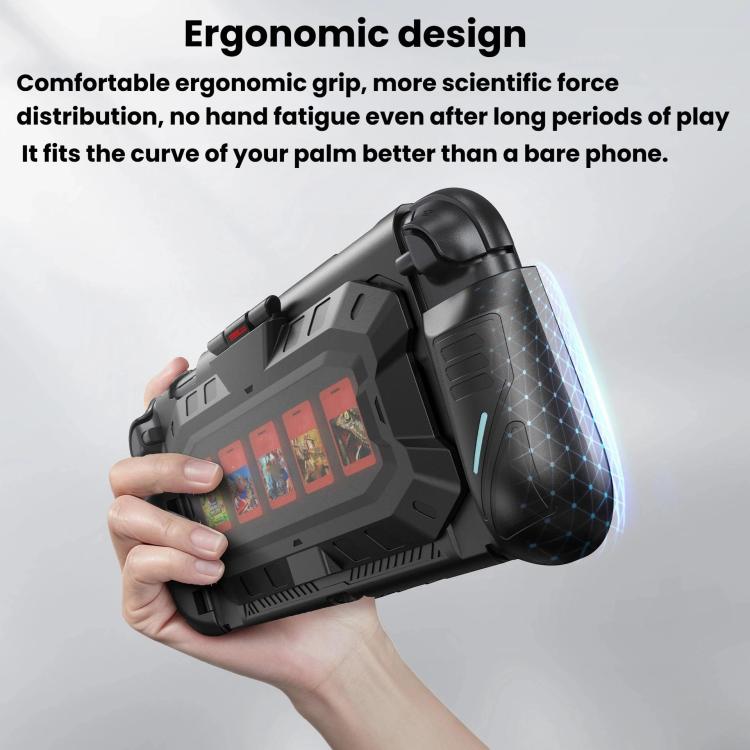 For Nintendo Switch 2 STARTRC GAMES Mech Protective Case Machine Removable Game Card Storage Back Case - Black