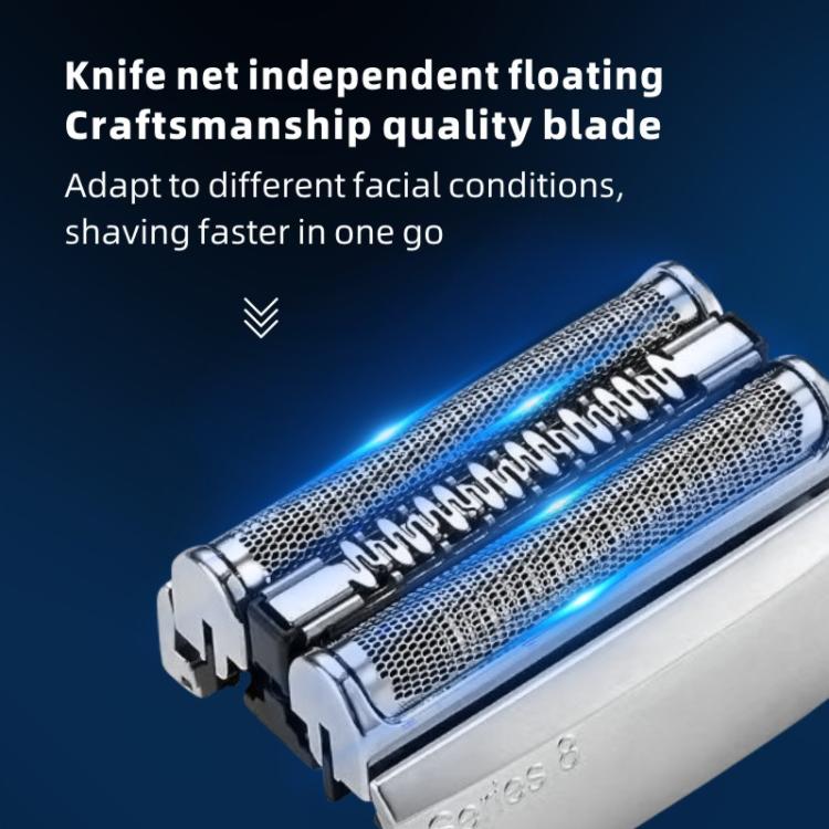 Replacement Shaver Head For Braun Series 8 Shavers 8325S / 8340S / 8350S / 8360CC - 83M Silver