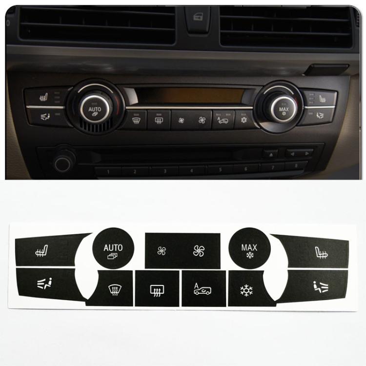 For BMW X5 E70 / X6 E71 10sets Air Conditioner Button Repair Stickers - Black