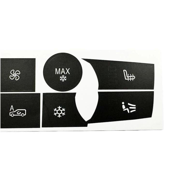 For BMW X5 E70 / X6 E71 10sets Air Conditioner Button Repair Stickers - Black