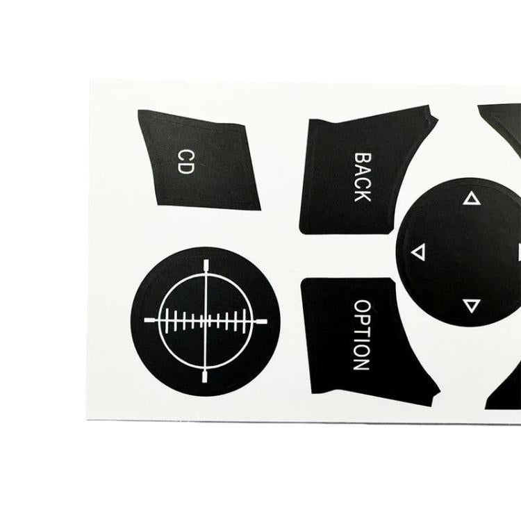 For BMW 3 Series / 5 Series 10sets IDrive Panel Button Repair Stickers - Black