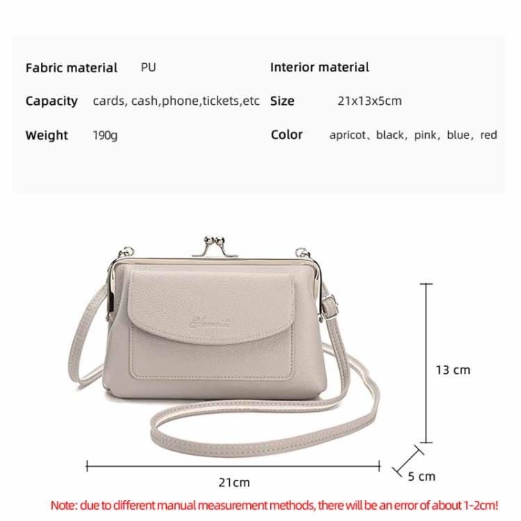 Yameili Women's Large Capacity Crossbody Phone Bag Stylish PU Leather Shoulder Purse Coin Pouch