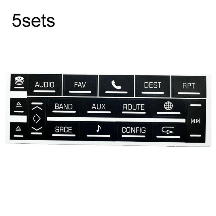 For Cadillac Escalade EXT / ESV 2007-2014 5sets Multimedia Speaker Button Repair Stickers - Black