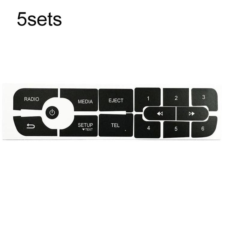 For Renault Megane / Master / Scenic 5sets Radio Button Repair Stickers - Black