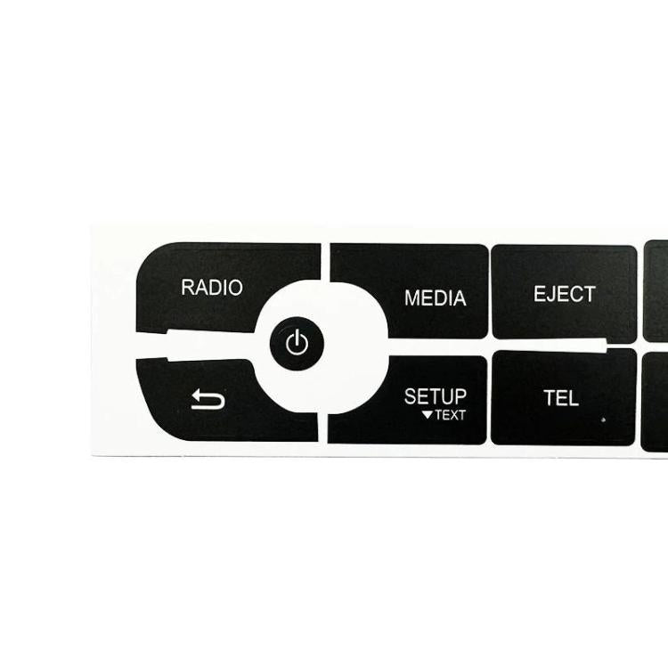 For Renault Megane / Master / Scenic 5sets Radio Button Repair Stickers - Black