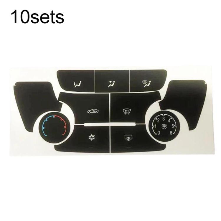 For Buick Encore / Verano 10sets Air Conditioner Control Panel Button Repair Stickers, Spec: Manual