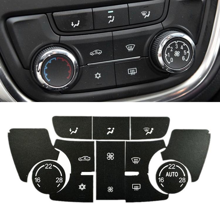 For Buick Encore / Verano 10sets Air Conditioner Control Panel Button Repair Stickers, Spec: Manual