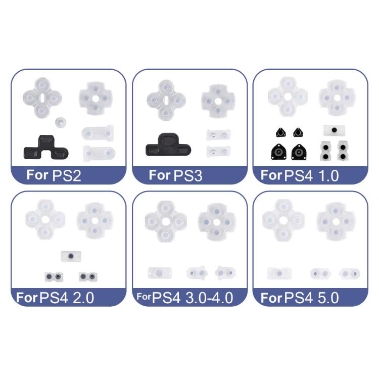 For PS4 10sets 5.0 Gamepad Conductive Rubber Button Soft Pad