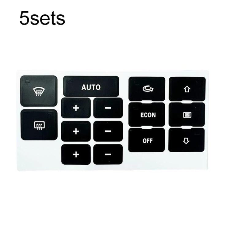 For Audi A6 C5 5sets Car Air Conditioner Panel Repair Stickers - Black