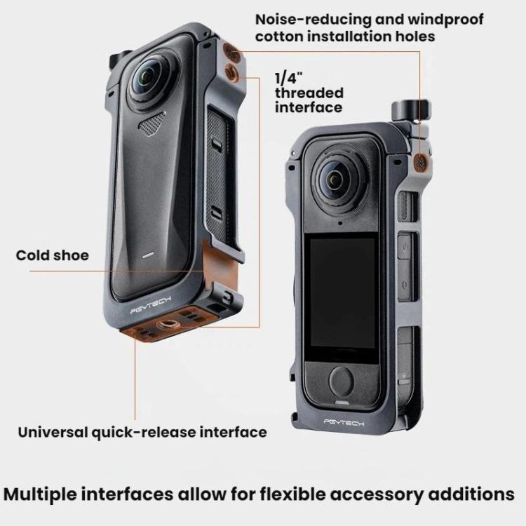 For Insta360 X4 Air PGYTECH Rabbit Cage Metal Protective Case - P-61A-020