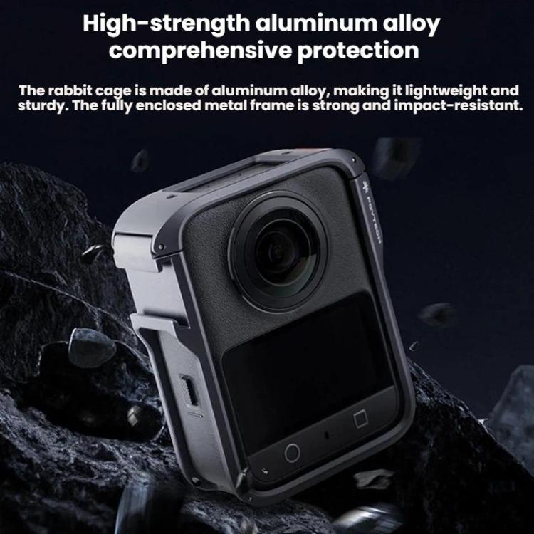 For DJI Osmo 360 PGYTECH Panoramic Camera Metal Cage Protective Extended Frame - P-63B-010