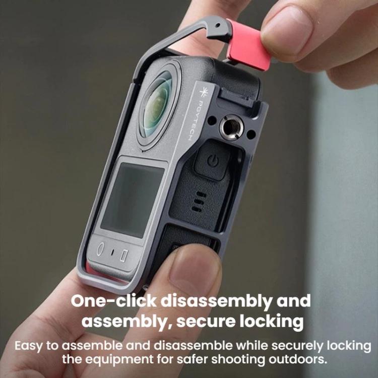 For DJI Osmo 360 PGYTECH Panoramic Camera Metal Cage Protective Extended Frame - P-63B-010