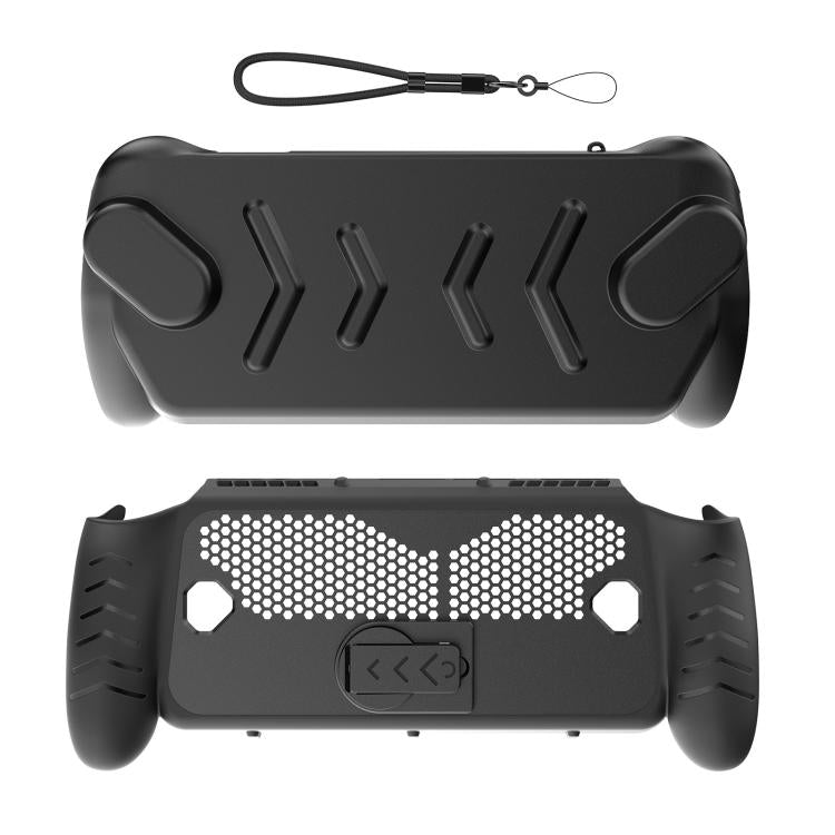 For ASUS ROG Xbox Ally / Ally X Console JYS Full-Cover Case TPU Base & Hard ABS Top Shell with Kickstand - Black