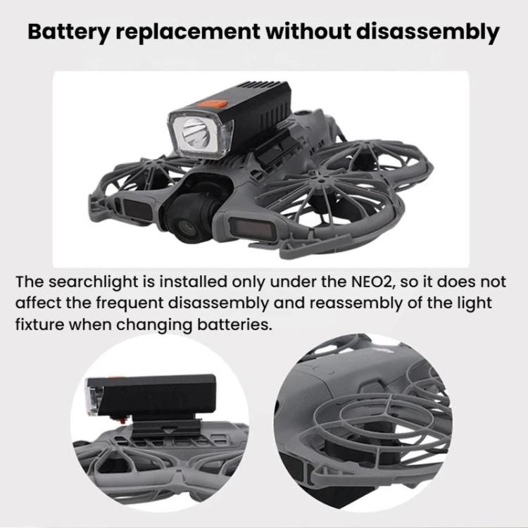 For DJI Neo 2 CQT Drone Down Hanging Rechargeable Night Light Fixed Searchlight
