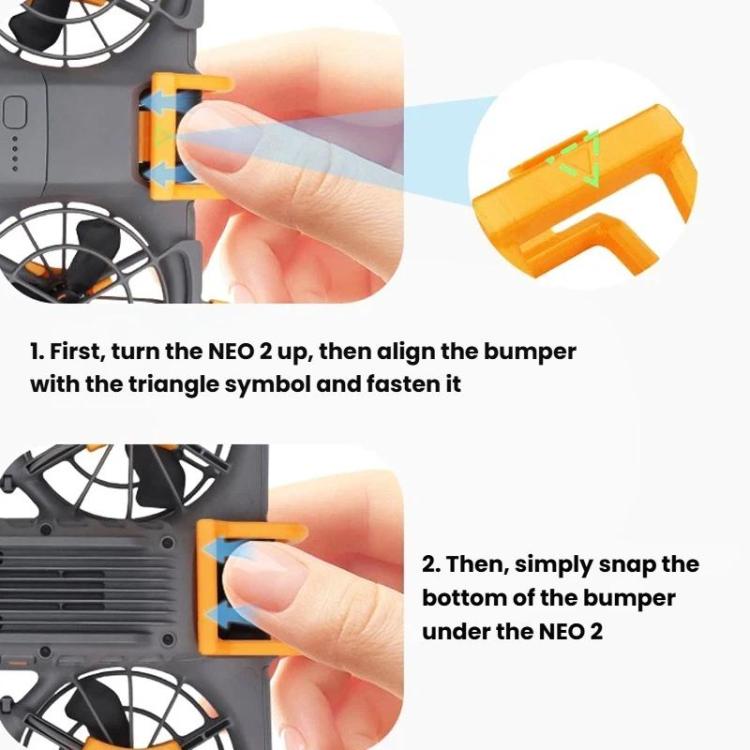 For DJI Neo 2 CQT 9pcs /Set Fuselage Crash Kit, Bumper+Protective Cover+Folding Kickstand